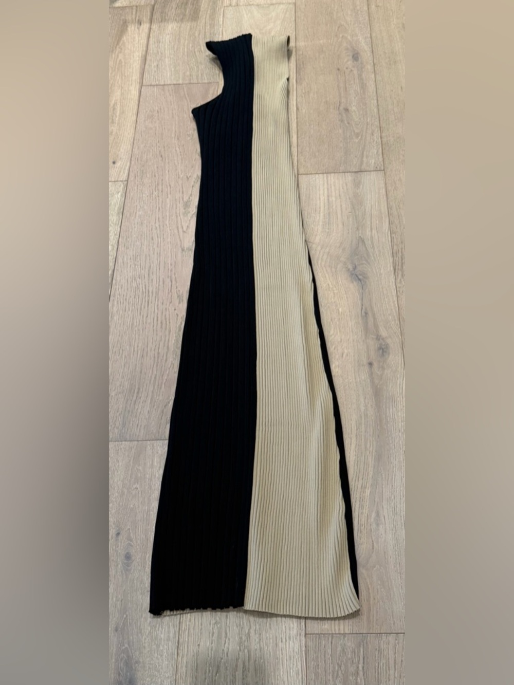 NWT By Marlene Birger Noto Bicolor Sweater Dress - Tan/Black - Size XS 👡🖤 - Picture 6 of 10
